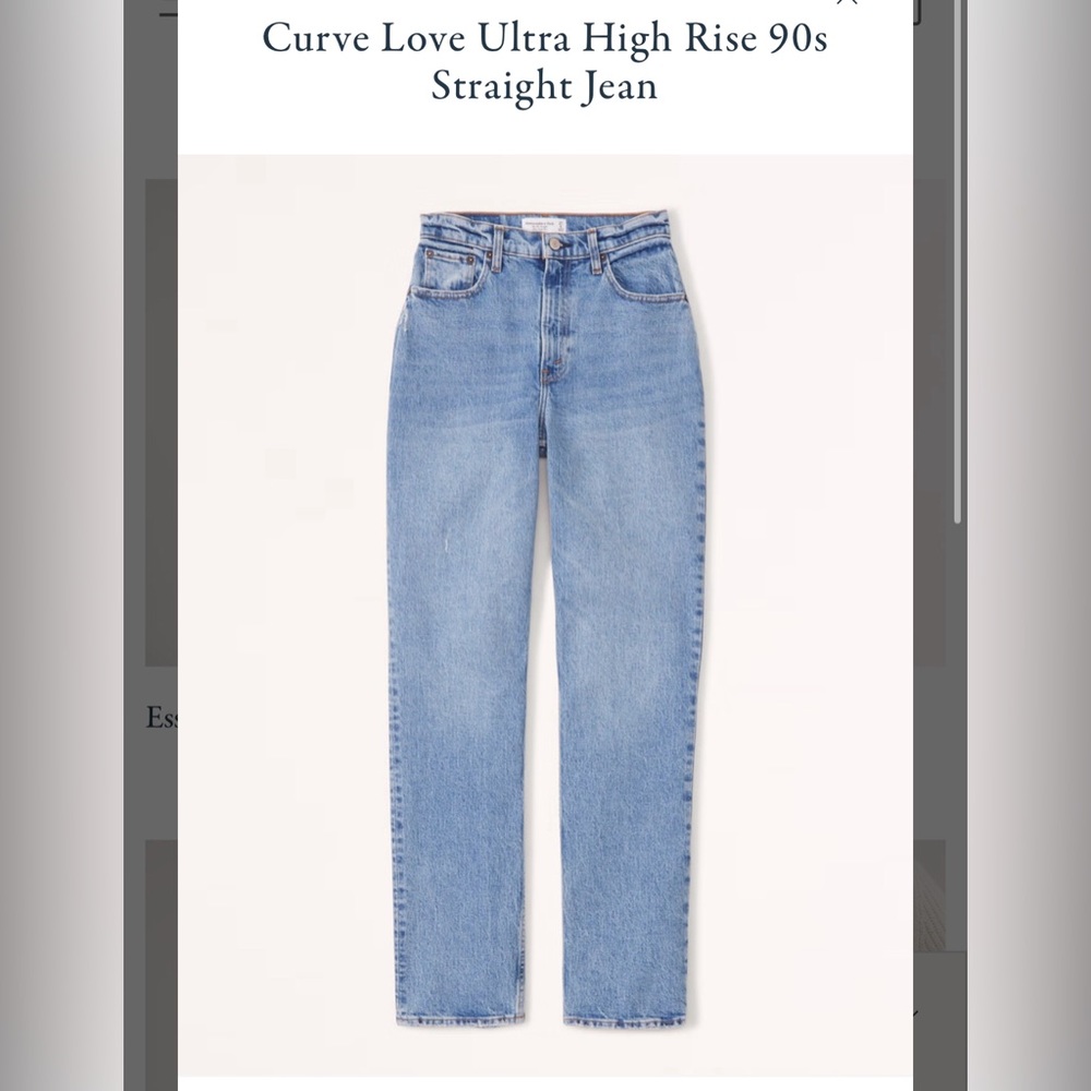 Abercrombie- ultra high rise straight jean
